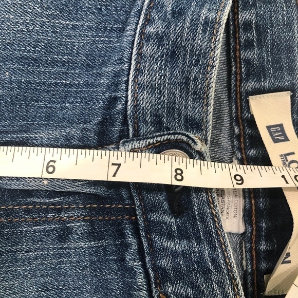 Vintage Y2K Gap Long and Lean Stretch Bootcut Denim Paint Splatter Jeans Sz 8R - Picture 12 of 15